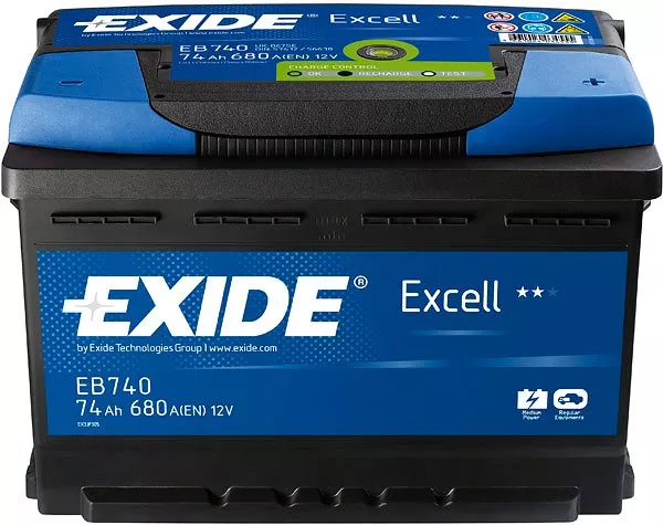 Аккумулятор Exide Excell EB740 R+ (74Ah) - фото1 Аккумулятор Exide Excell EB740 R+ (74Ah) - фото1