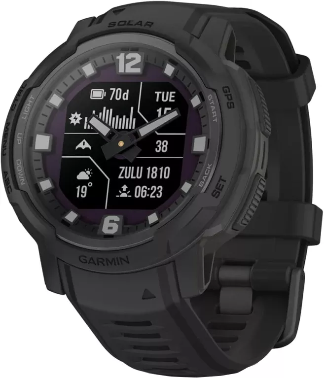 Умные часы Garmin Instinct Crossover Solar Tactical Edition 45 мм (черный) - фото1