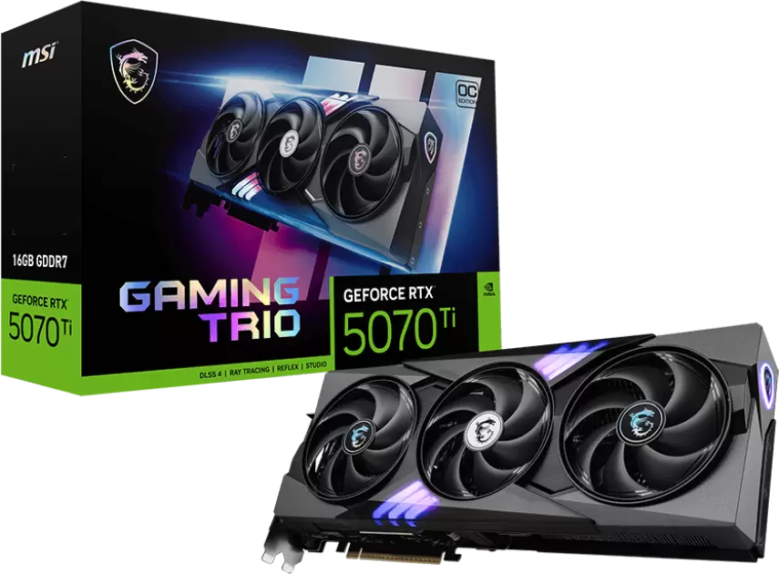 Видеокарта MSI GeForce RTX 5070 Ti 16G Gaming Trio OC Plus фото-5